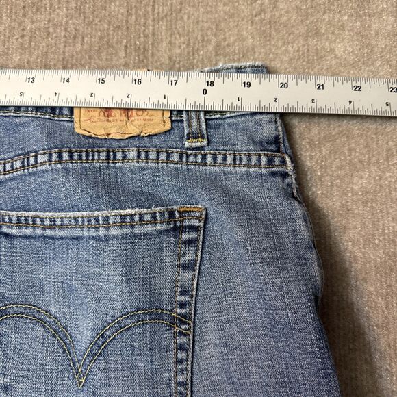 Levis 515 Boot Cut Jeans Womens 24M Blue Dark Wash Denim Pants Casual Y2K - Picture 5 of 8